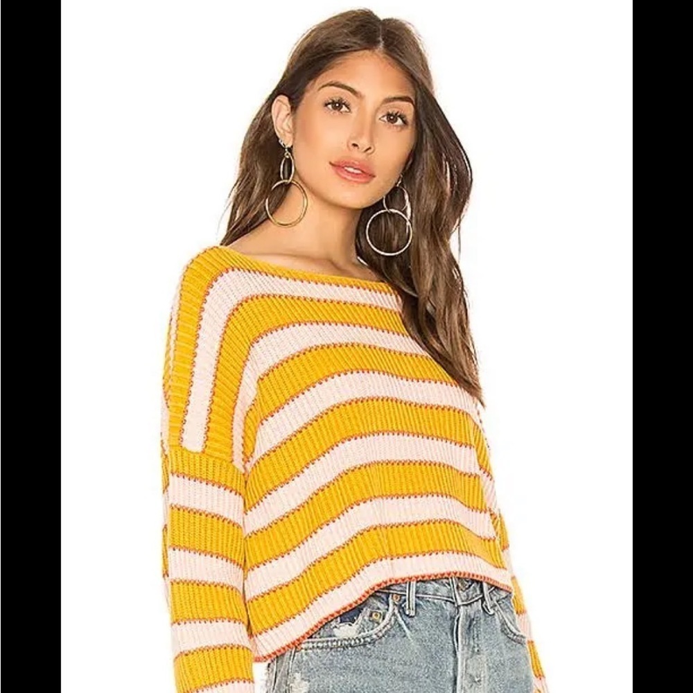 Free People Just My Stripe Sweater